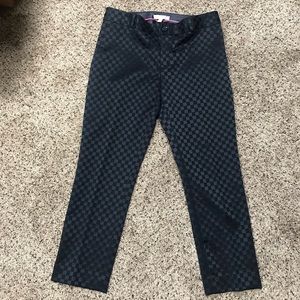 Banana Republic Hampton Fit Black Checker Pants 6